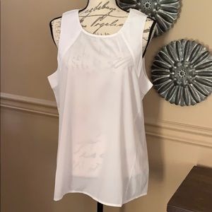Banana Republic White Sleeveless Shirt NWT